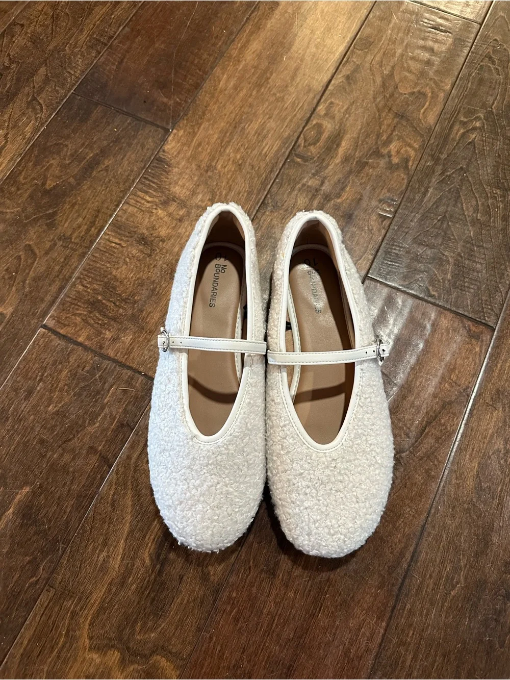 No Boundaries Cream Mary Jane Ballet Flats for Kids